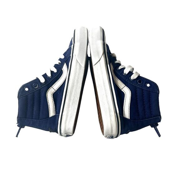 Vans Off The Wall Sk8 Little Kids Size 13 Navy Blue Sneaker Shoe Zip Up High Top - Picture 6 of 11